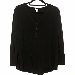 Merona Black Tunic Top Blouse
